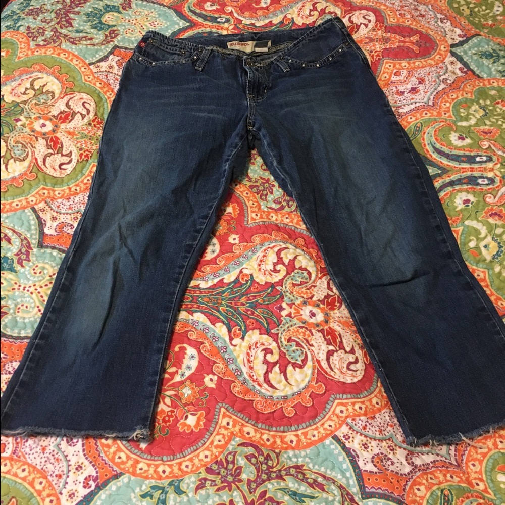 Cropped, distressed Hollister jeans